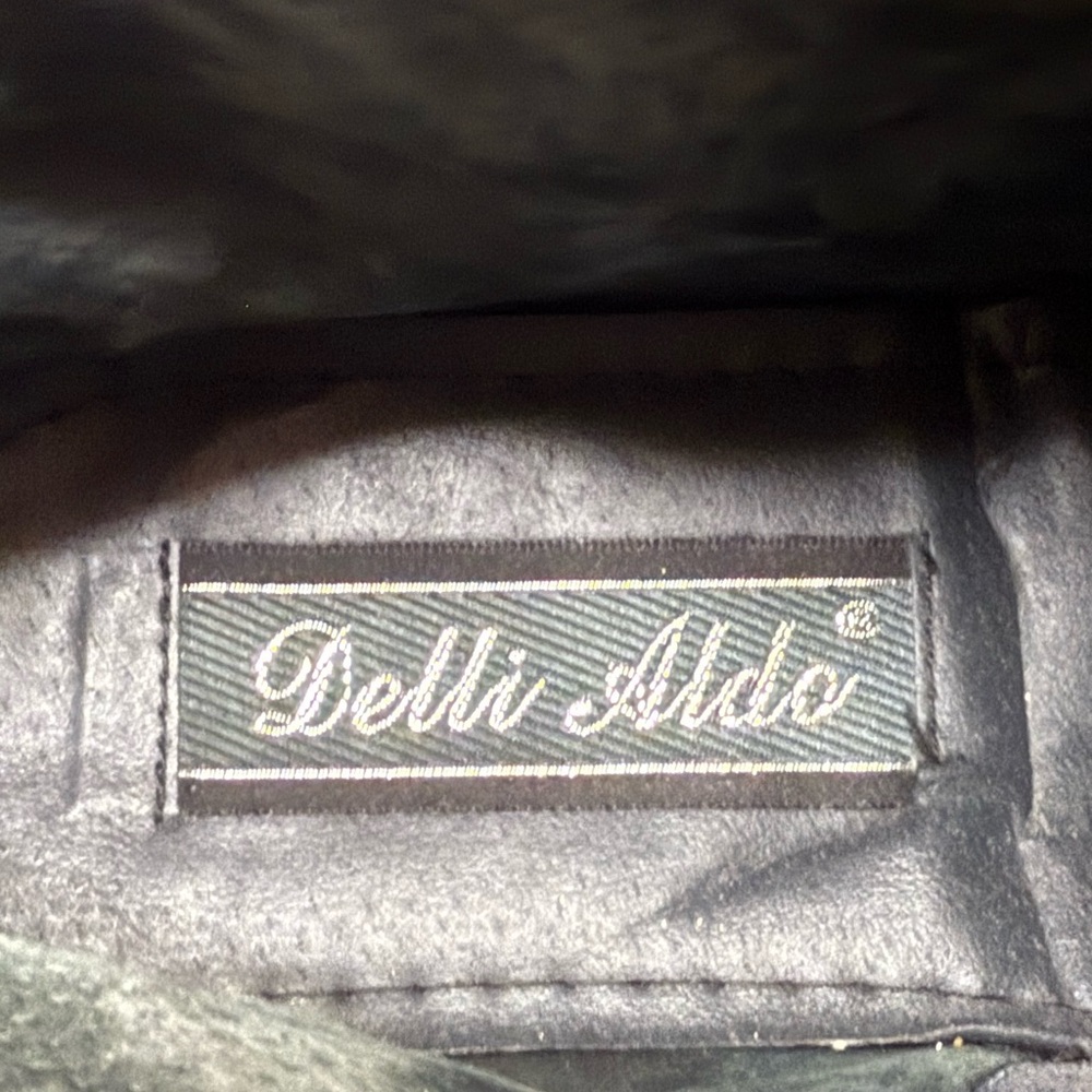 Black Leather Delli Aldo Western Ankle Boots - Picture 7 of 8